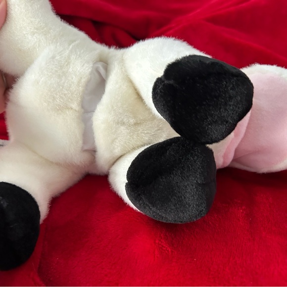Russ Clarise White and Black Cow Puppet Plush MOO Noise WORKS MINT - Picture 4 of 7